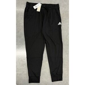Adidas Men's Jogger Sweatpants Black XL Regular Fit Elastic Waist NWT